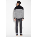 Acrylique / Laine / Nylon Polo Neck Tricoté Cardigan Homme Cardigan avec bouton